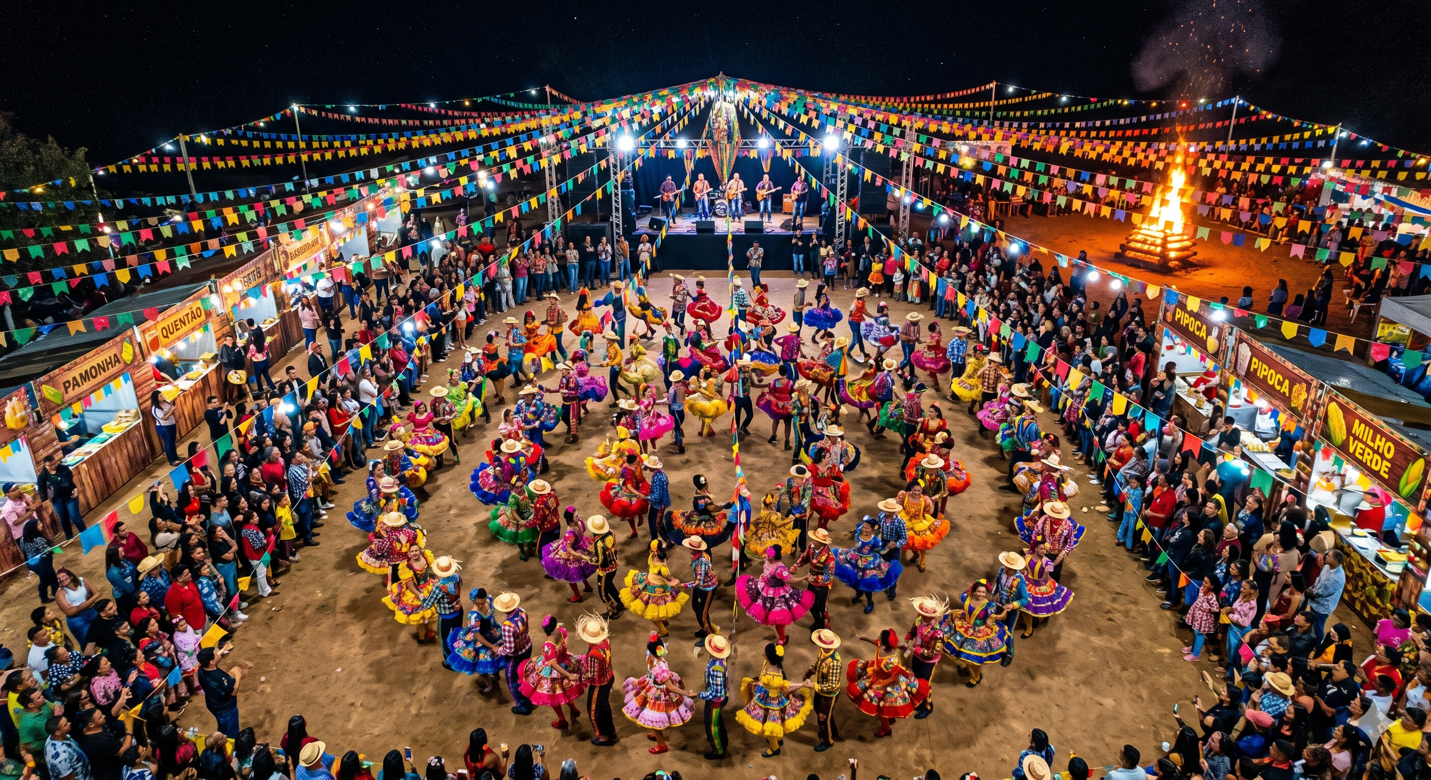 Festa junina com quadrilha e banda ao vivo — Circuito do Forró